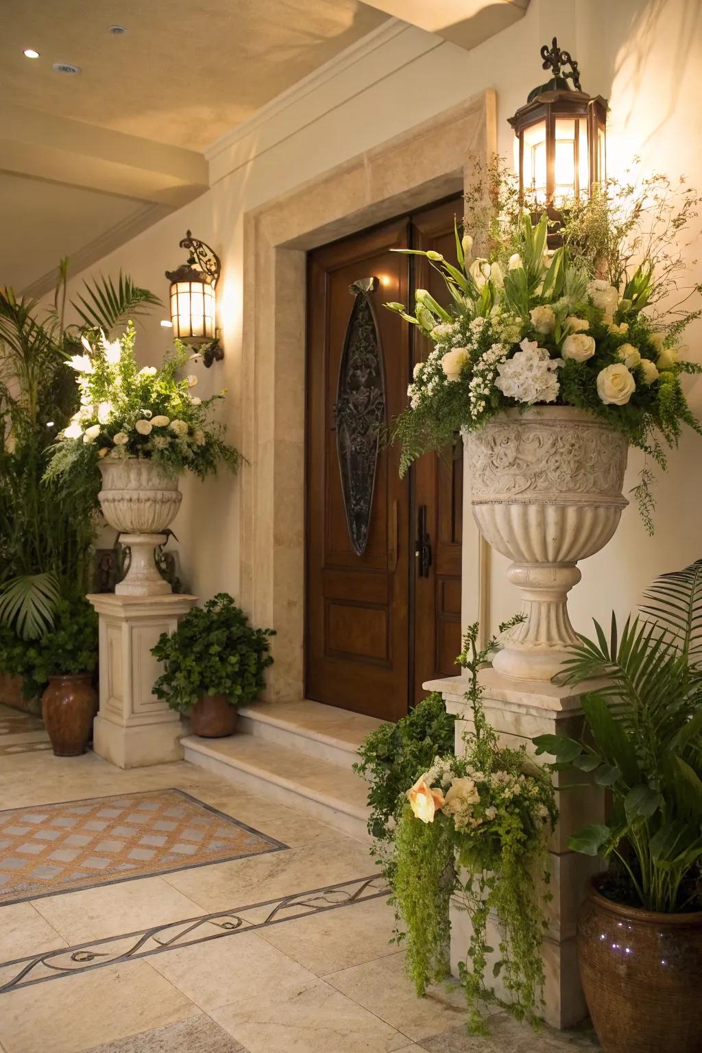Ornamental accents breathe warmth and a personal stamp into the entryway.