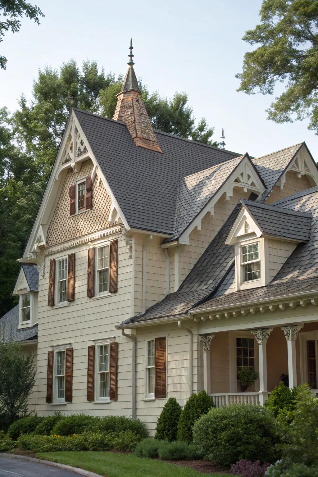 The hybrid gable roof includes a charming mix of styles to your home.