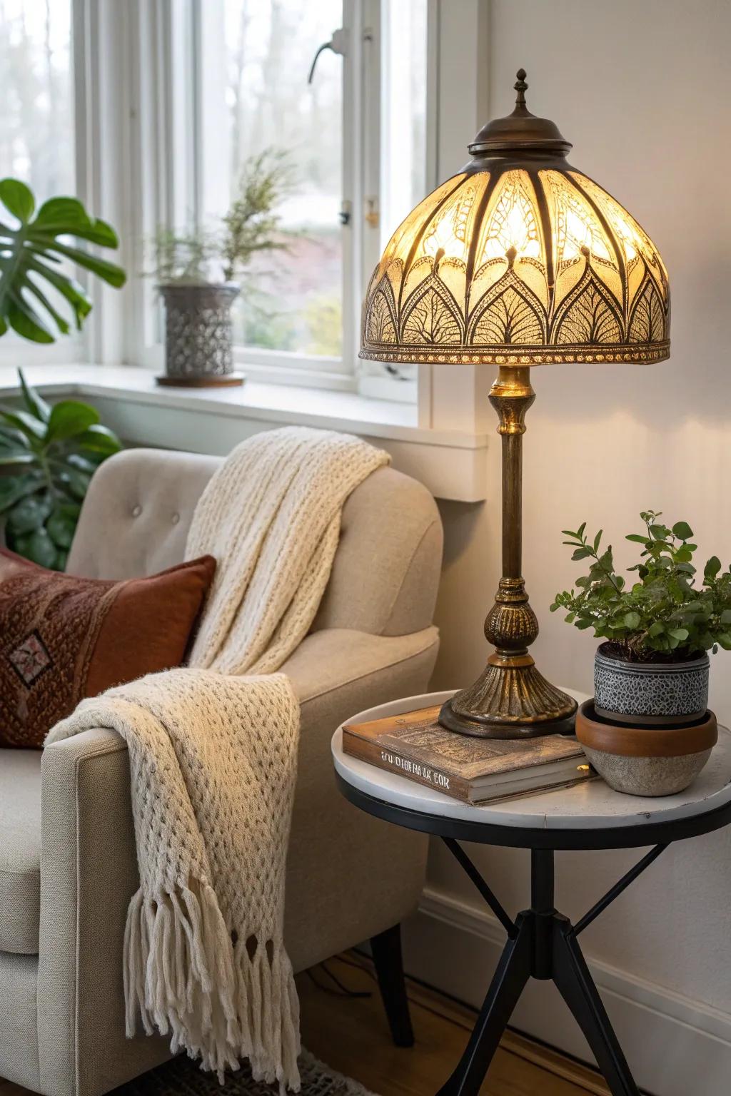 Illuminate your space by blending timeless classic charm with sleek modern design for a comfortable reading area that tells a story.