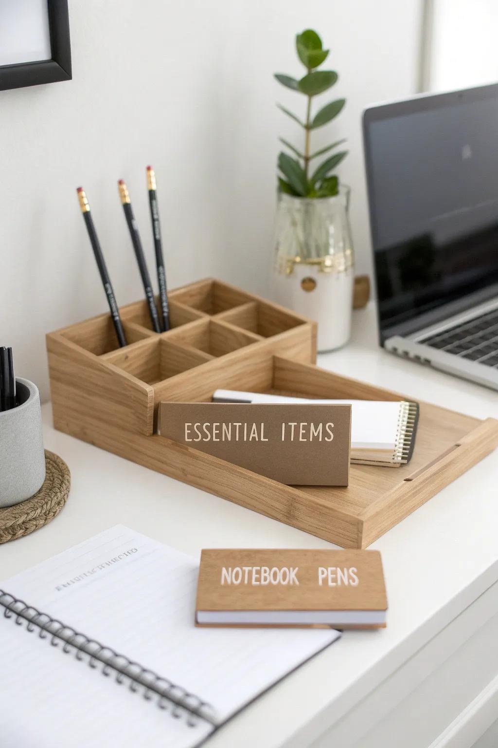 Organize your school desk with elegance and simplicity: Label it, adore it, and never misplace anything again!