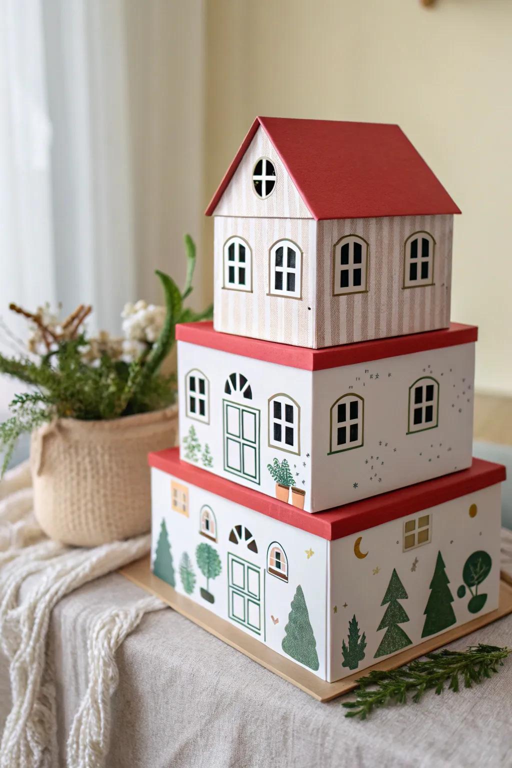 Explore the essence of minimalist architecture with this charming multi-tiered shoebox mansion.