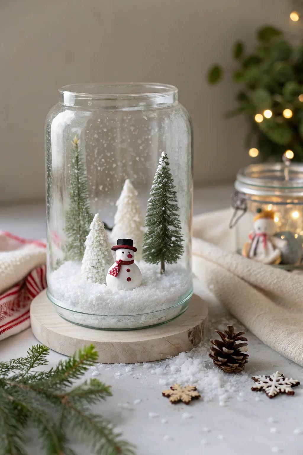 Embrace the enchantment of winter with an understated arid snowglobe—a seamless blend of Scandinavian simplicity and Bohemian allure.