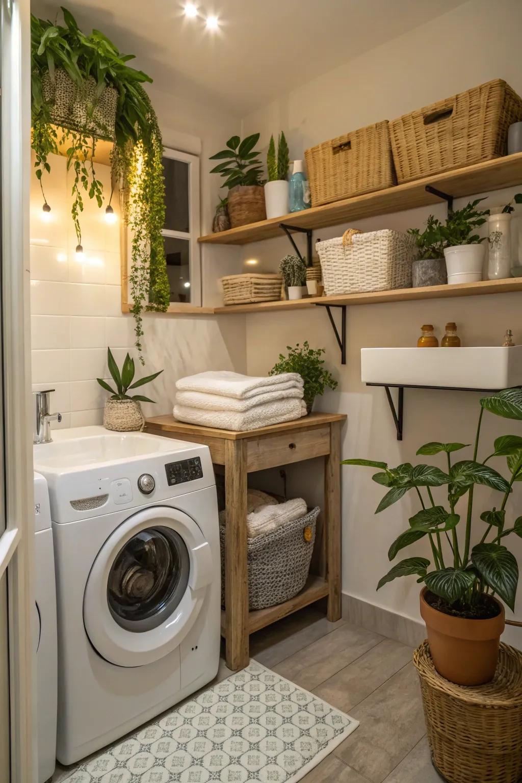 A laundry sink proves beneficial for delicate and messy washing tasks.