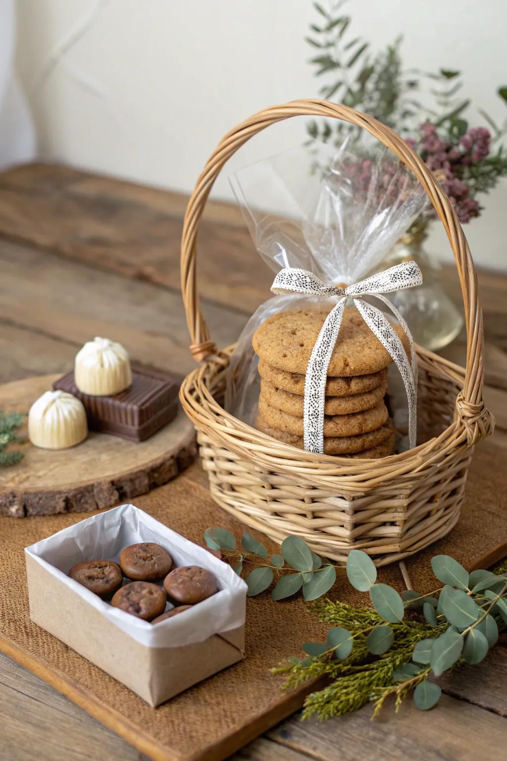 Indulge in the ease and beauty of homemade treats with this amazing gift basket. Ideal for any teacher who deserves a sweet escape!