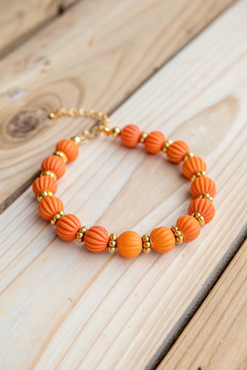 Enhance your appearance with a festive twist using these delightful gourd-formed beads. Perfect for a Thanksgiving festivity!