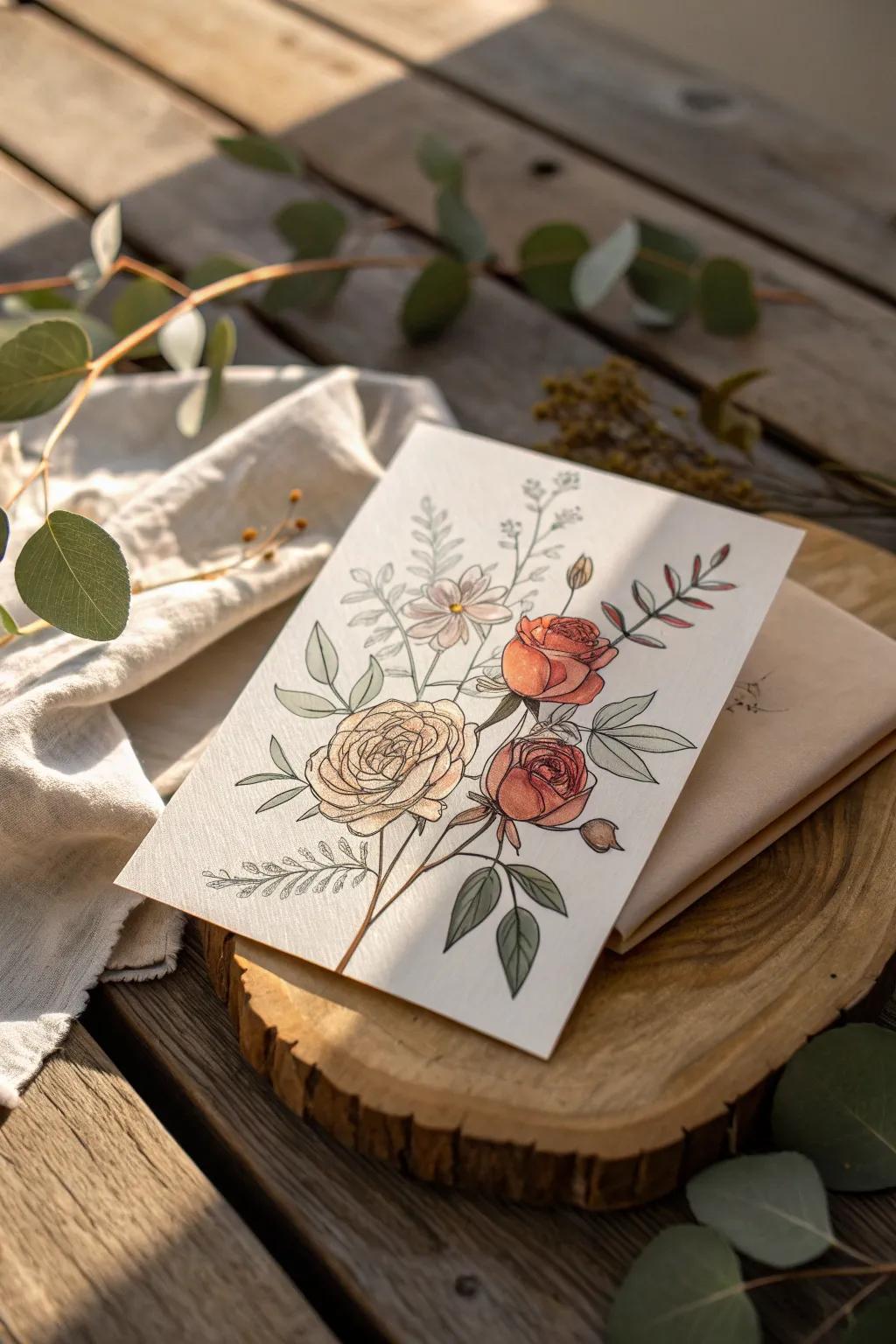 Improve your card creations using classic botanical elegance.
