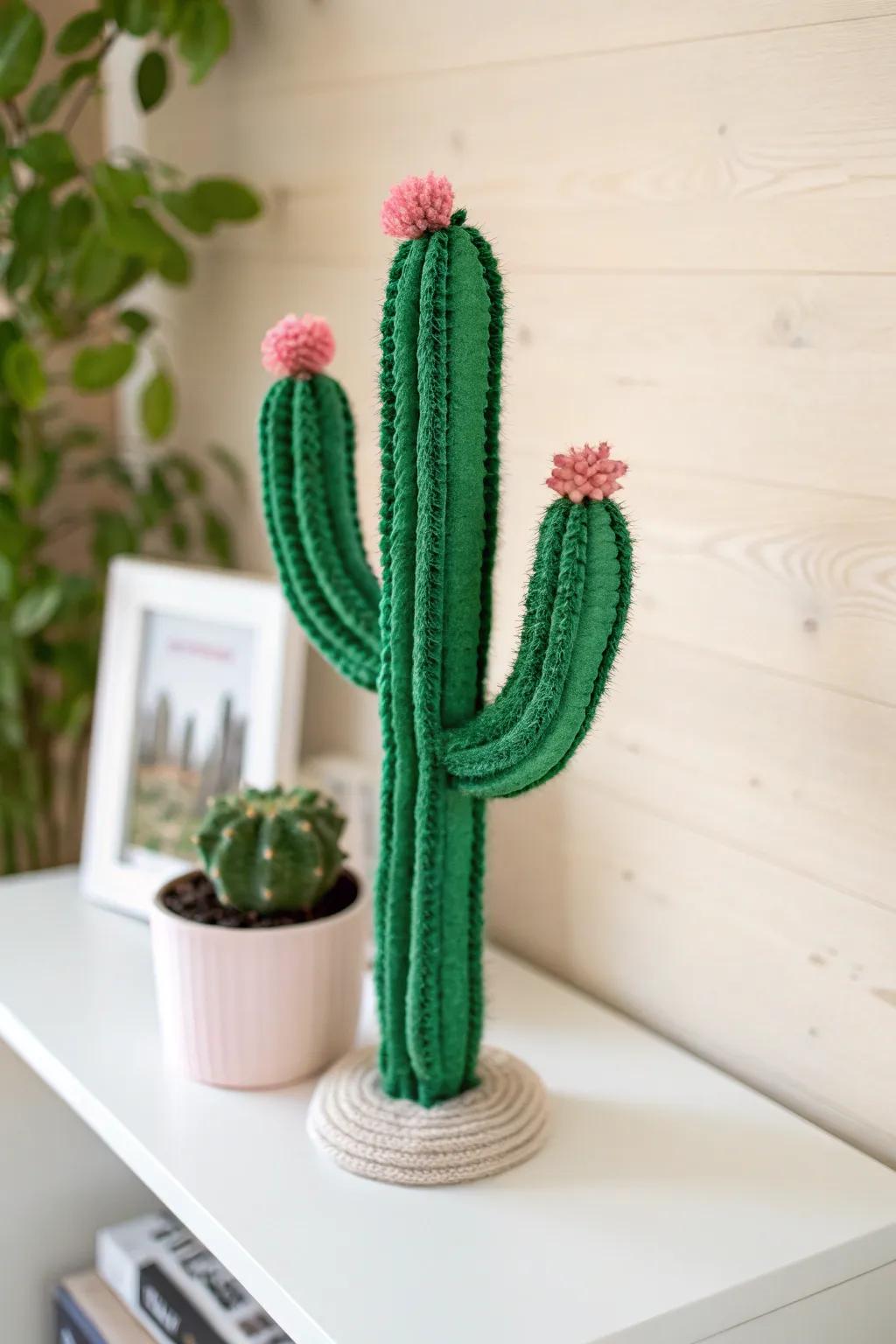Bring some desert magnetism to your space with this sweet flexible stick prickly pear!