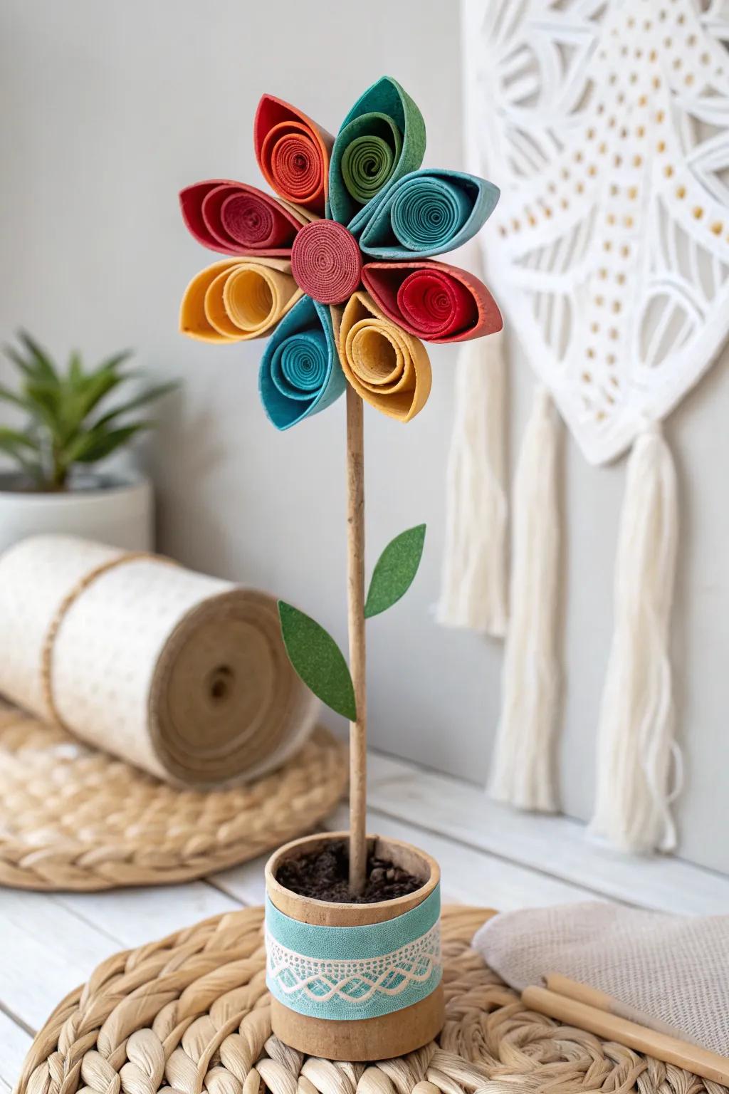 Transform ordinary materials into garden enchantment using vibrant, handcrafted blossoms.