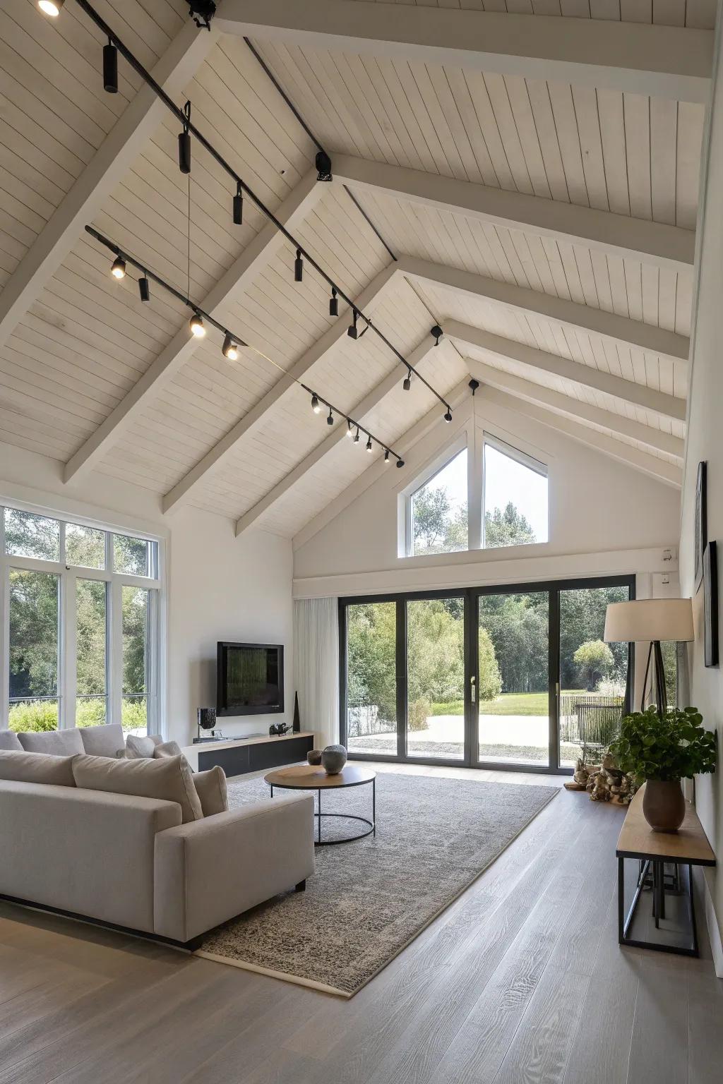 Track lighting magnifies the sleek and modern aesthetic of any room.