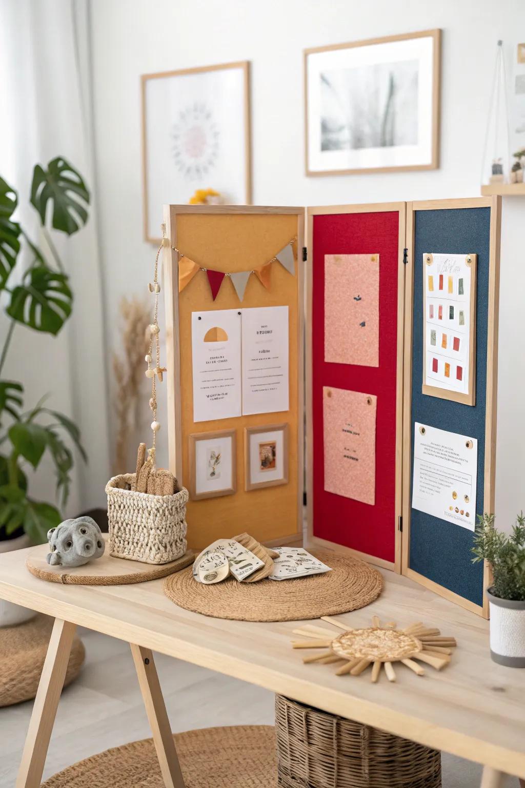 Explore the world of knowledge with our interactive trifold presentation board!