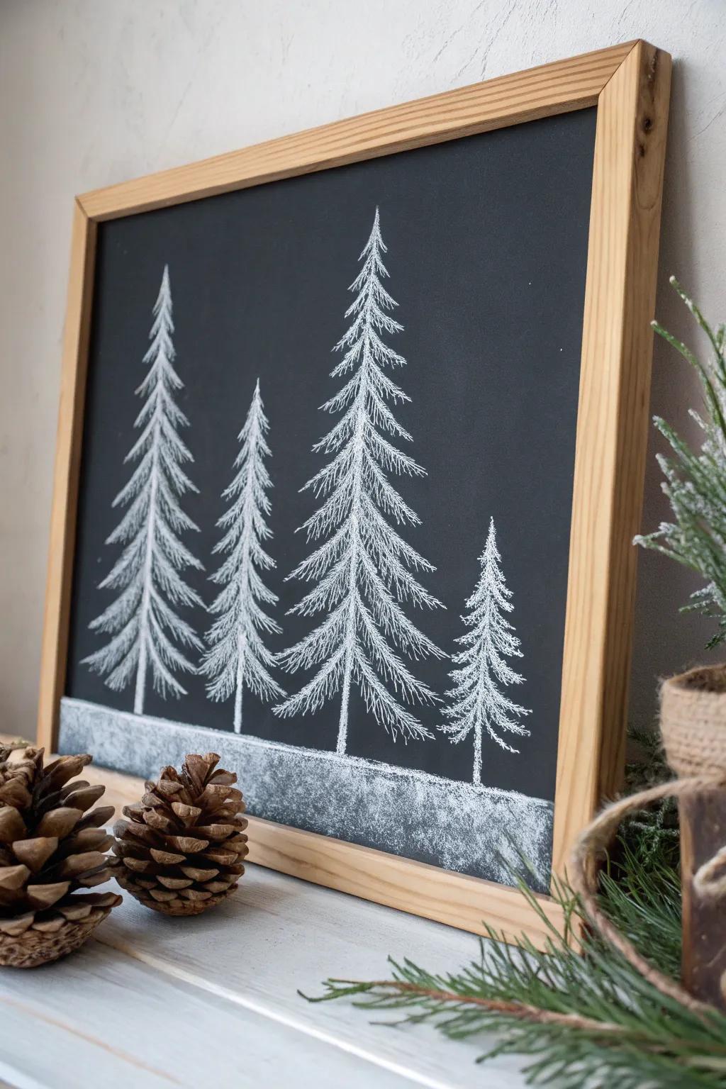 Embrace the tranquil splendor of wintertime through these enchanting snow-blanketed fir branches, a flawless fusion of Scandinavian minimalism and Boho appeal.