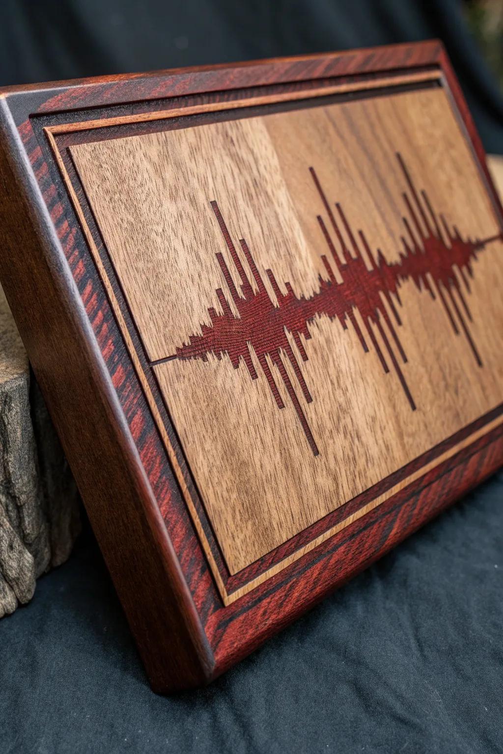 Crafted Sound: Transform music into timeless art with sonic signature engravings.