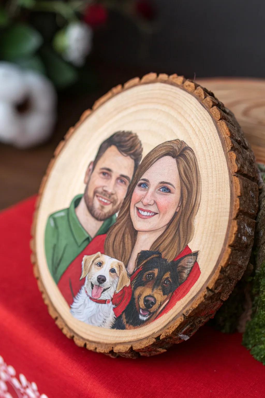 Immortalize your family's essence with individualized wood round art pieces – where artistry encounters imagination.