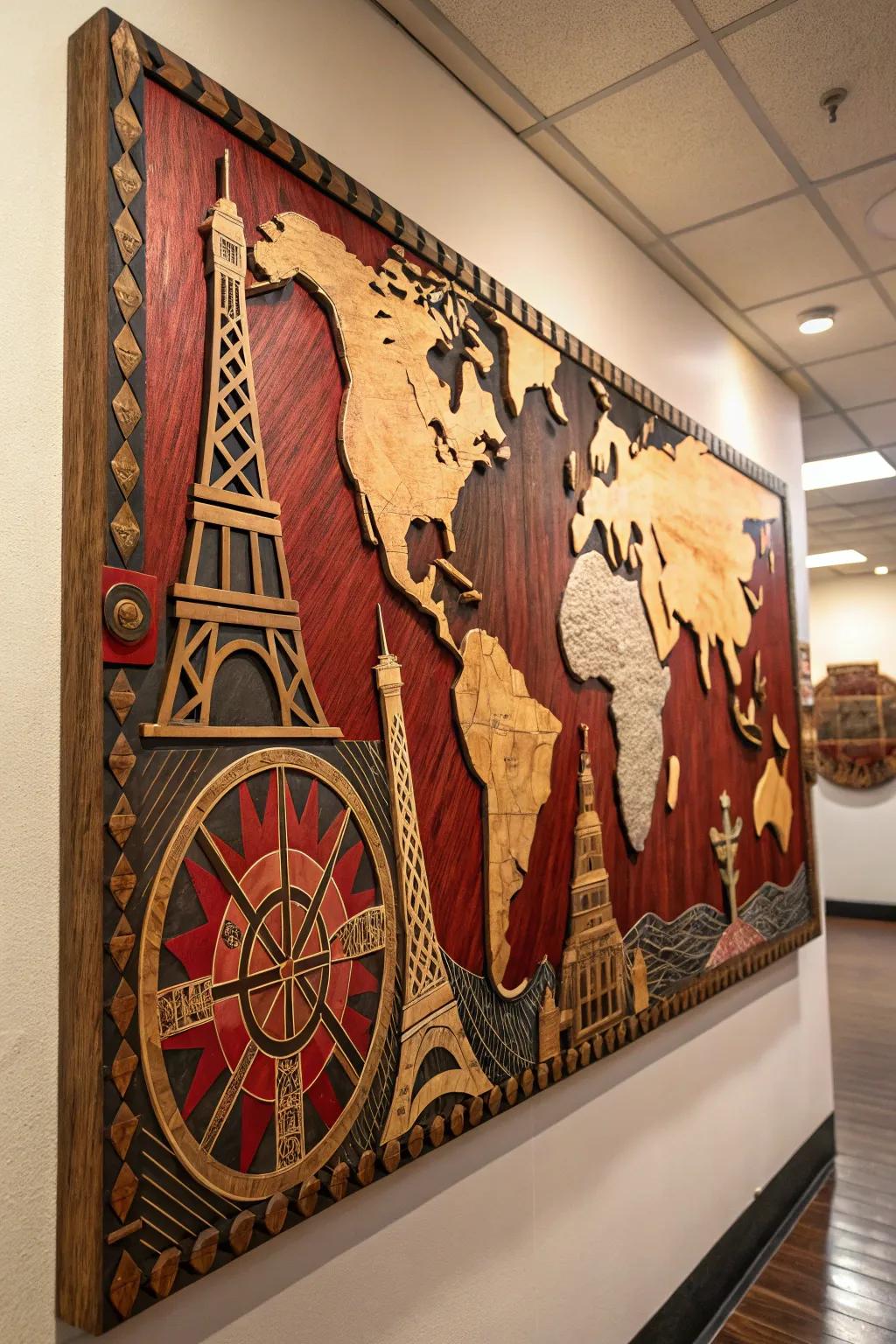 Elevate your space with uniquely crafted wooden wall decor inspired by travel adventures.