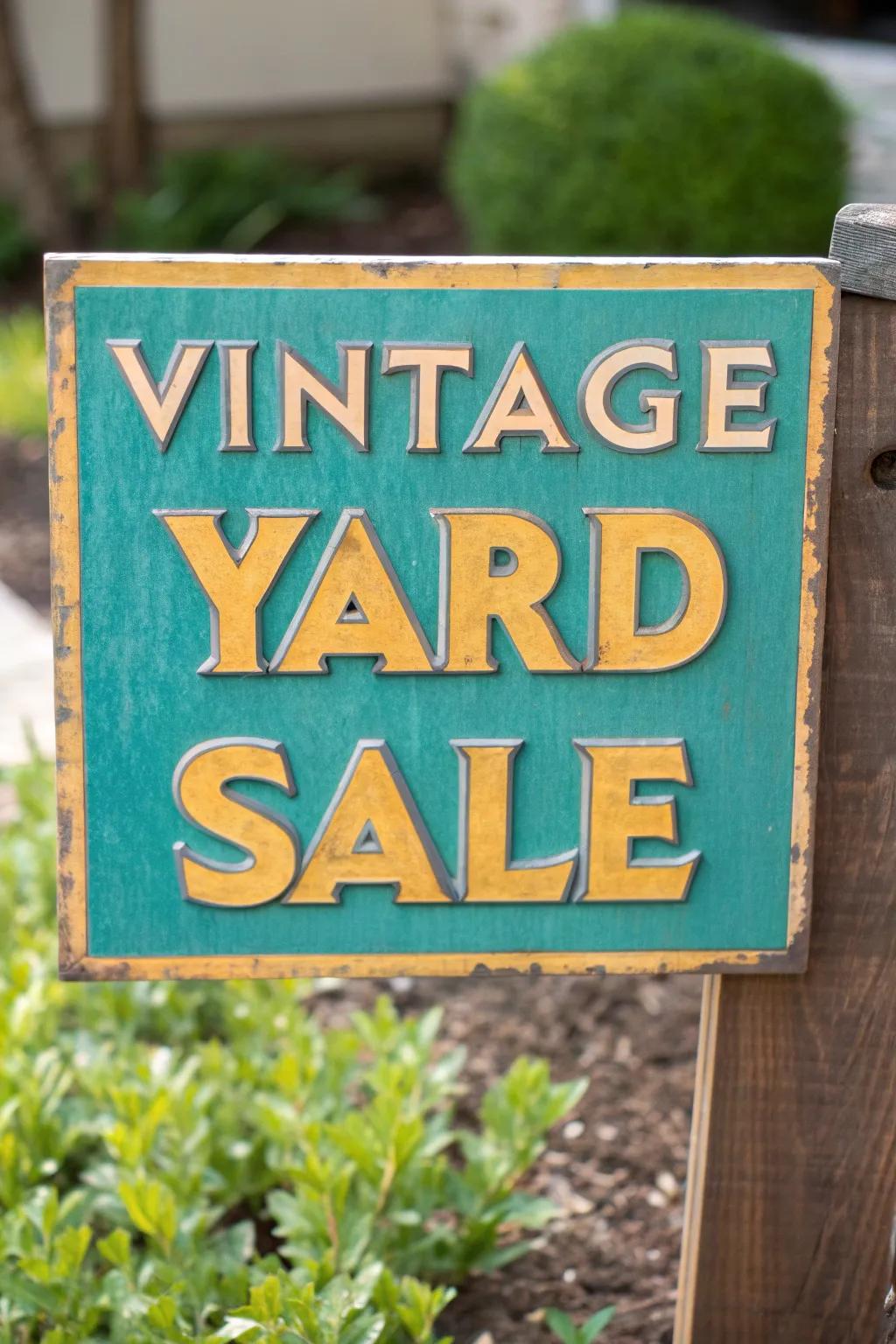 Travel back with classic charm at your subsequent garage sale.