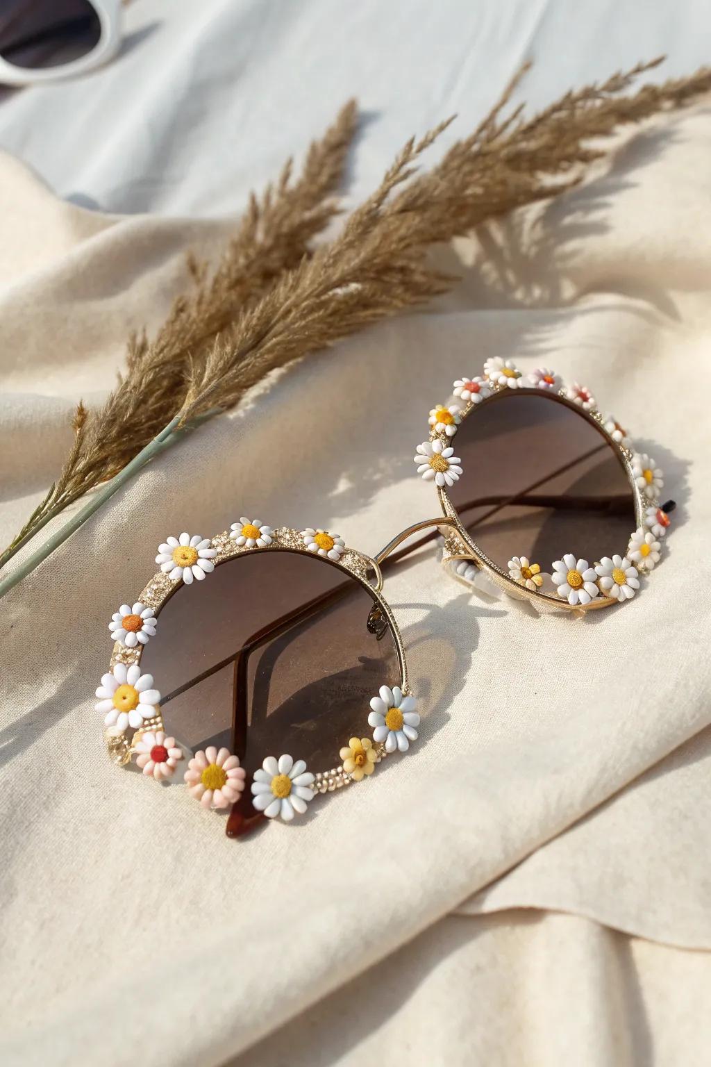 Elevate your style with these charming DIY groovy sunglasses, perfect for a touch of 70's flair!
