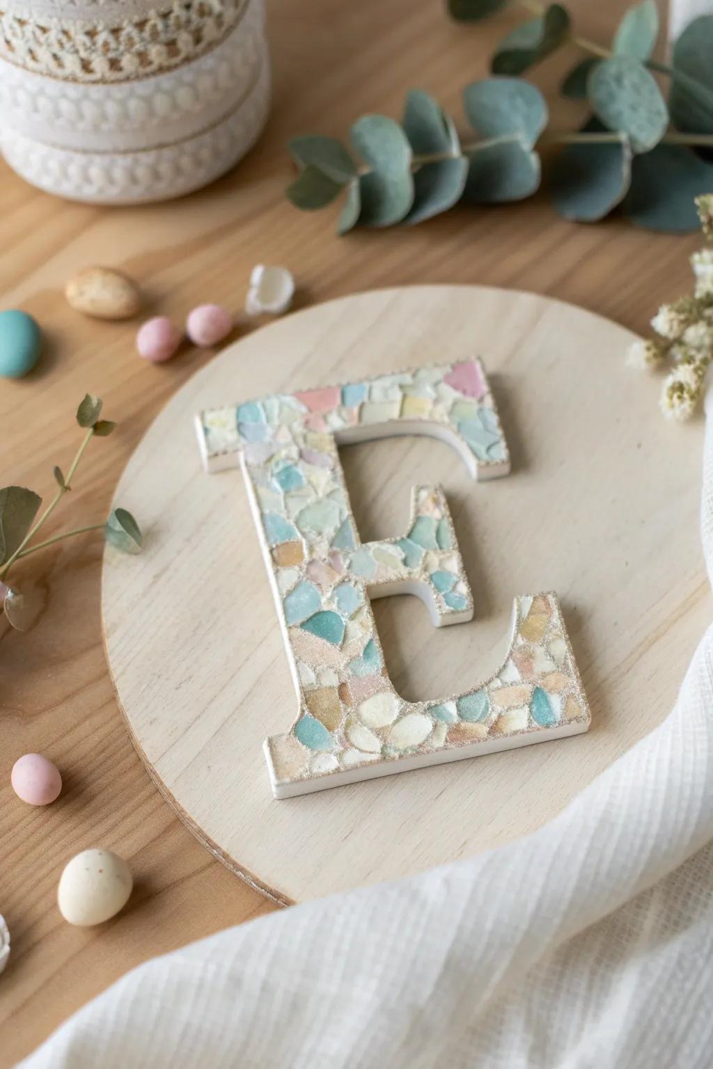 Transmute unassuming ootheca into captivating artistry via this minimalistic tessellation letter 'E'.