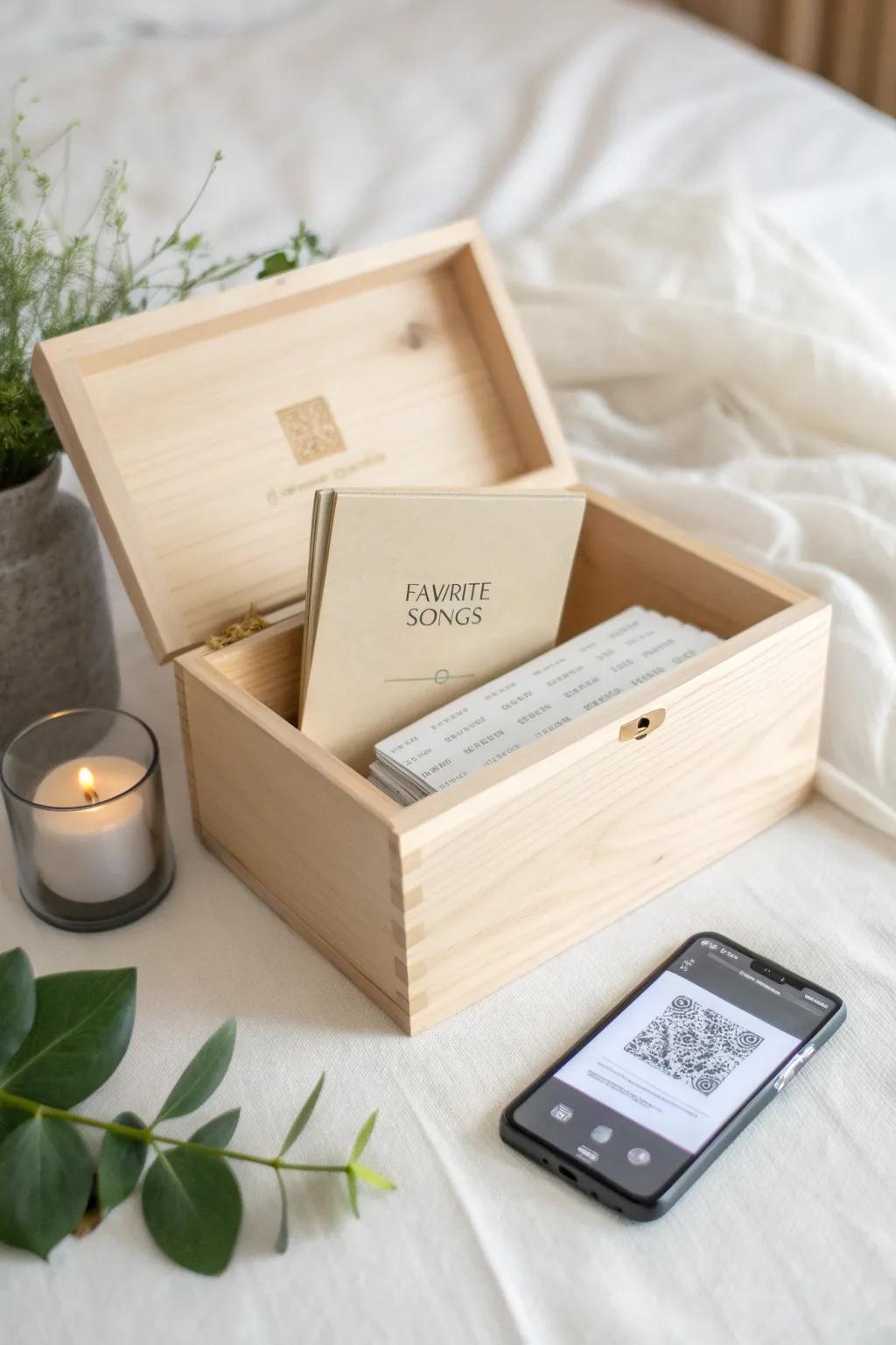 Uncover the melody of your essence through an Individual Playlist Box, wherein melody merges with minimalist sophistication.