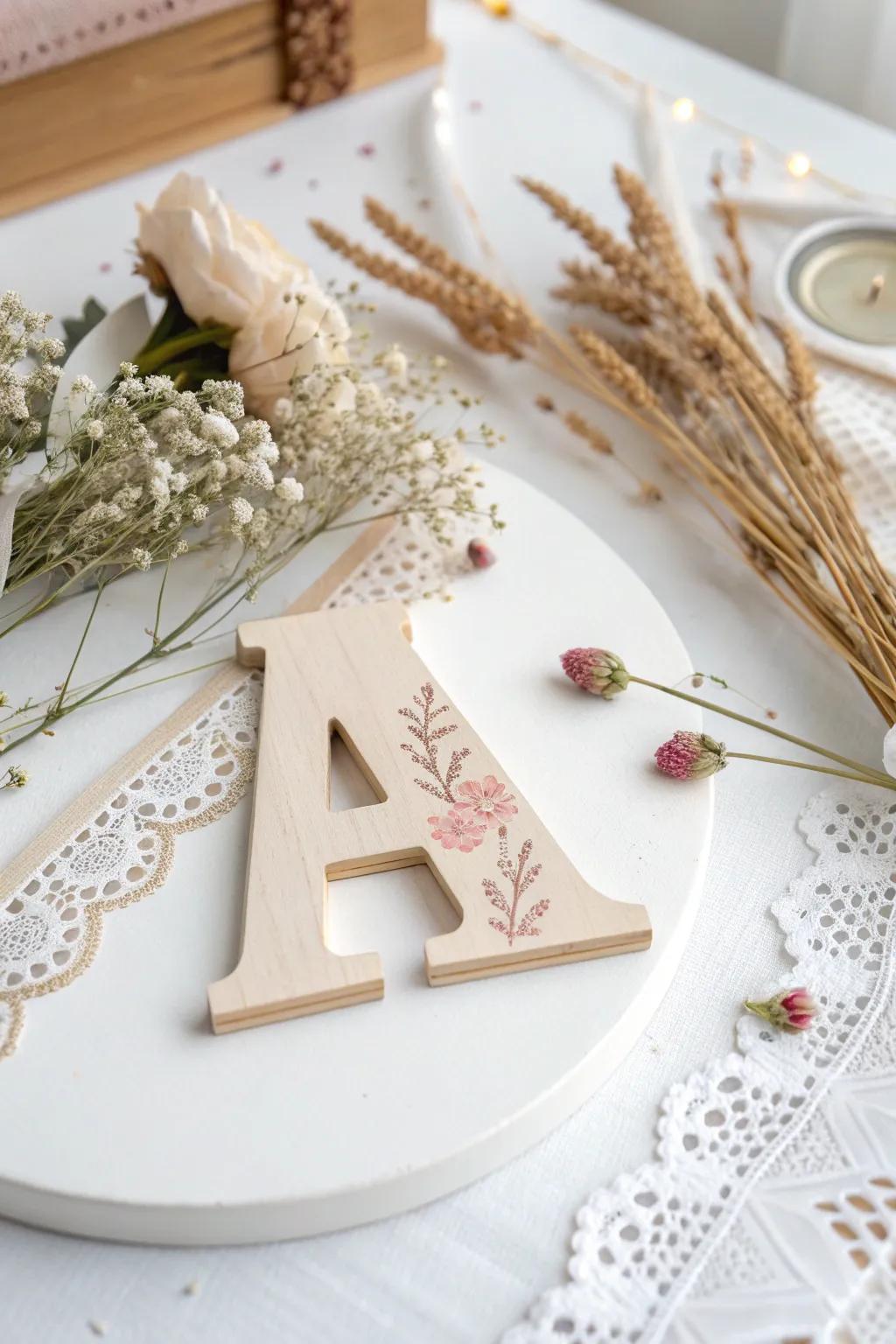 Infuse a personal touch through exquisitely adorned timber characters, ideal for a charming nursery aesthetic.