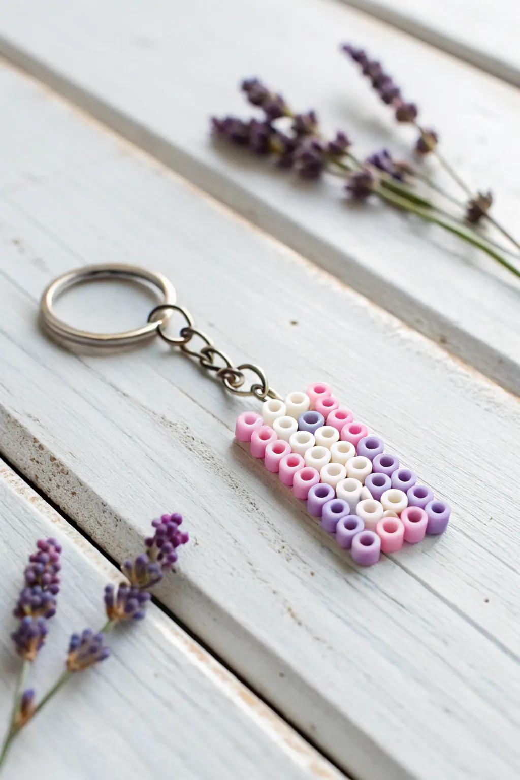 Enhance your keys with a hint of minimalist appeal: Uncover the realm of fused bead charms.