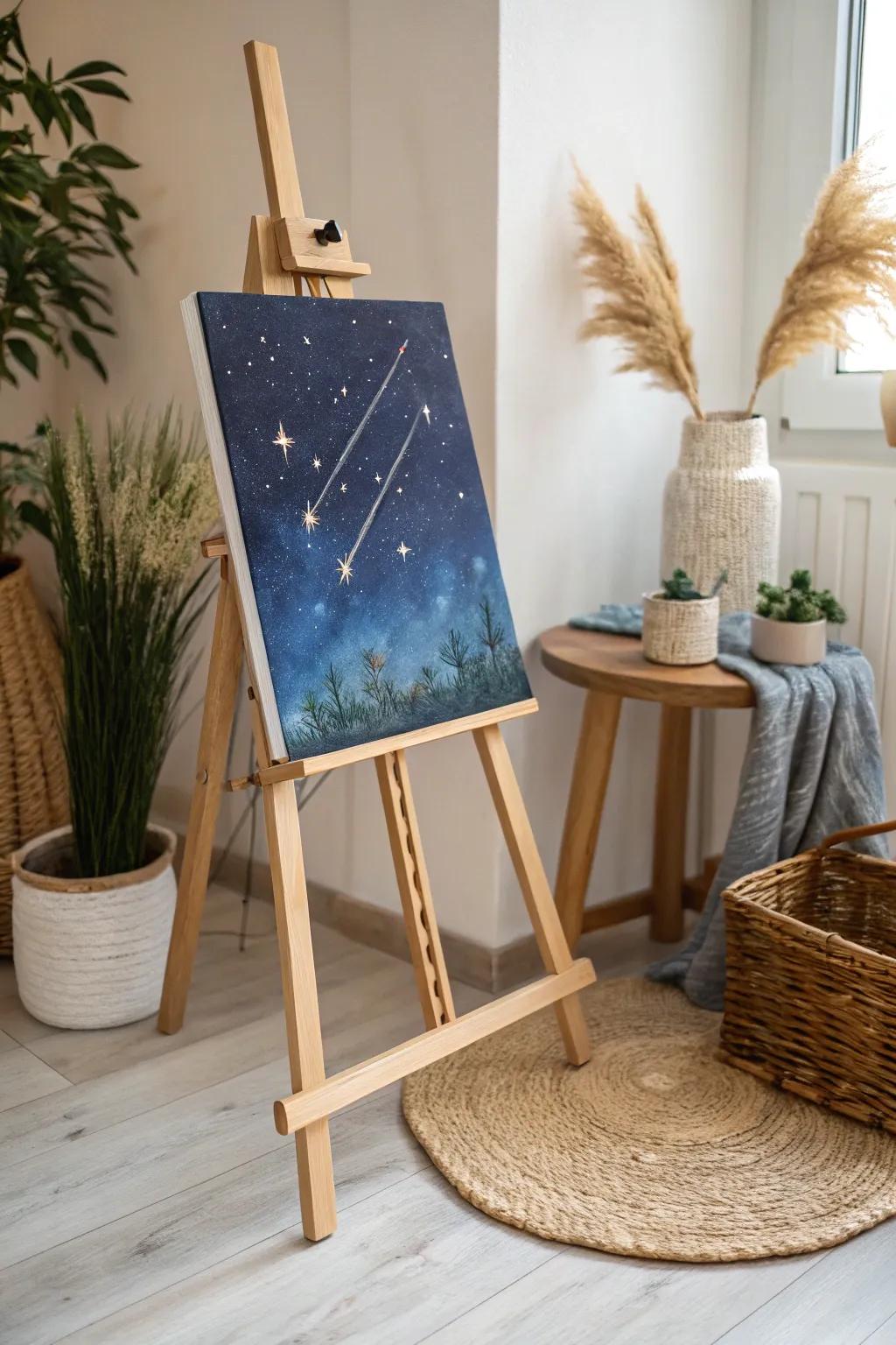 Capture the allure of the night sky with your paint brush and let your artistic spirit shine!