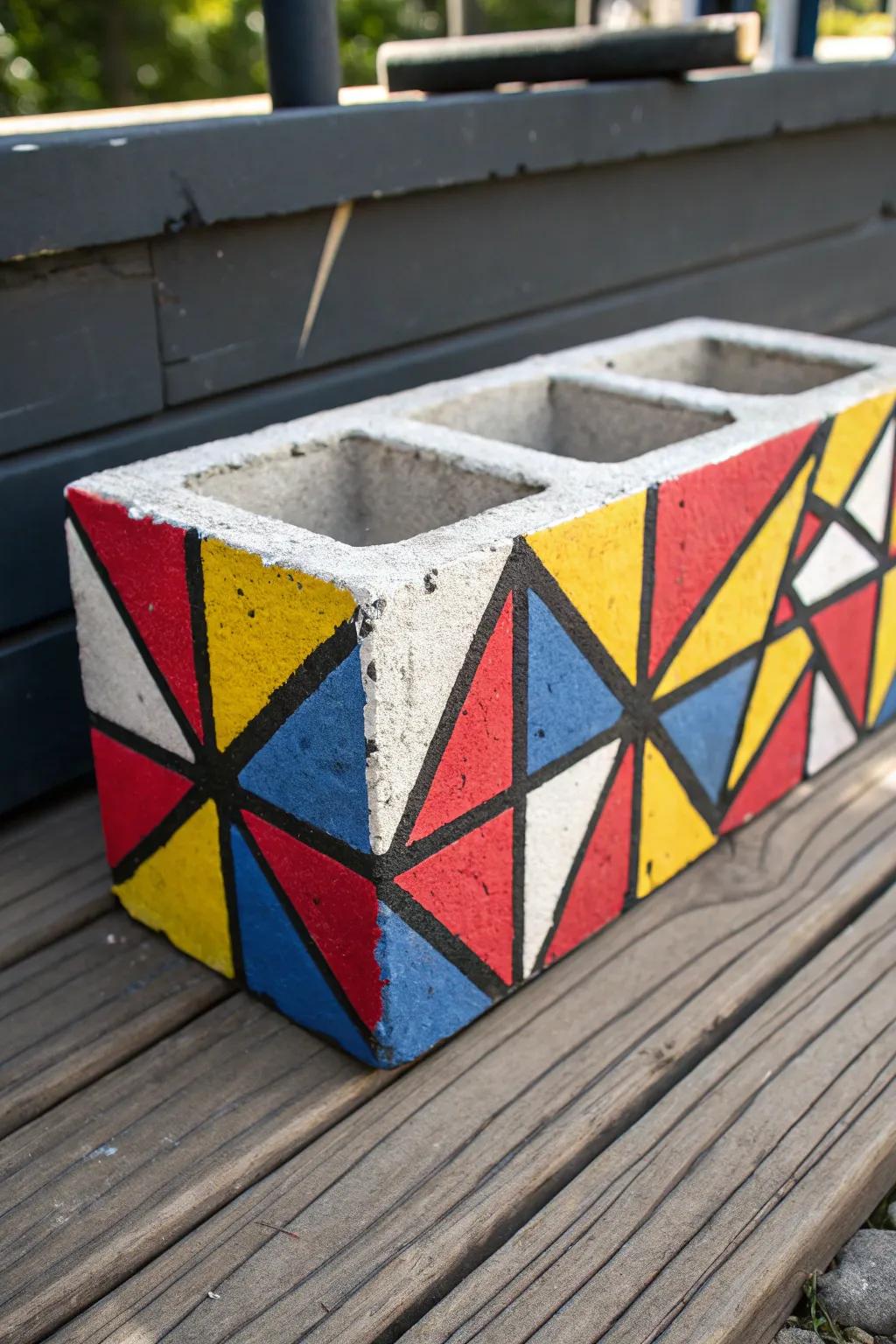Revamp your area with striking, artistic concrete block designs!