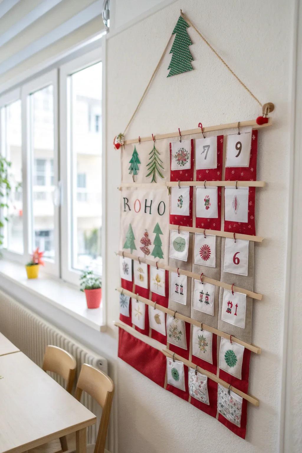 Transmute your classroom into a festive wonderland with this vibrant and minimalist advent calendar that celebrates craftsmanship and Yuletide cheer.