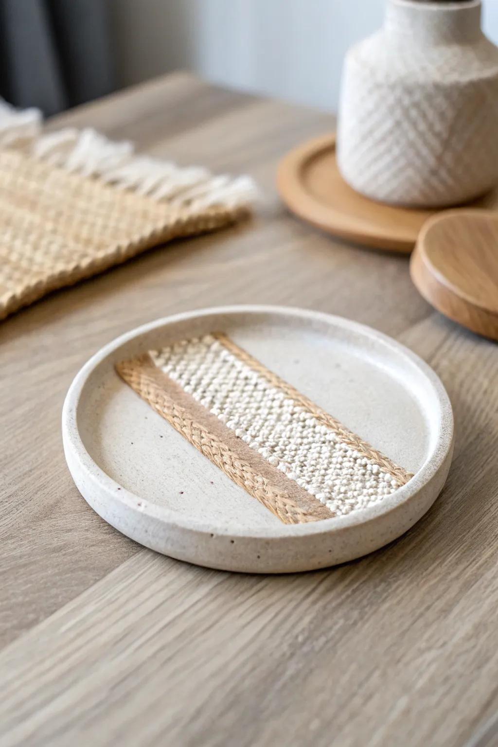 Amplify your table's visual appeal with mixed media clay coasters.