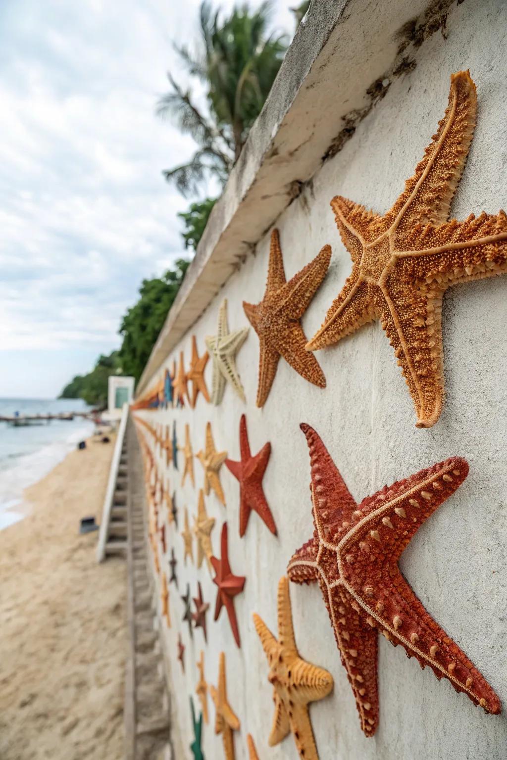 Sea star highlights bring playful charm and a genuine coastal feel.