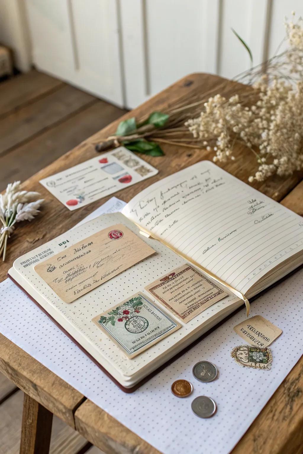 Preserve the saga of your existence through cherished mementos in an exquisitely fashioned collage journal.