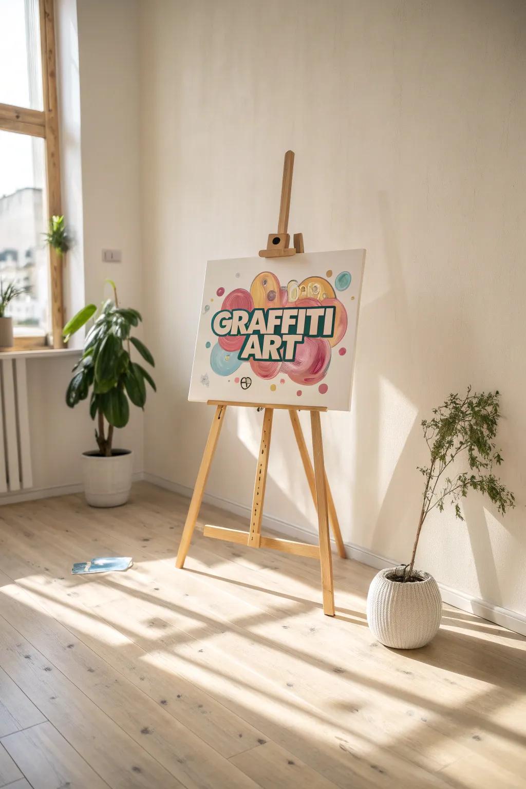 Infuse an urban touch with street art-inspired name artwork that commands attention in any streamlined environment.