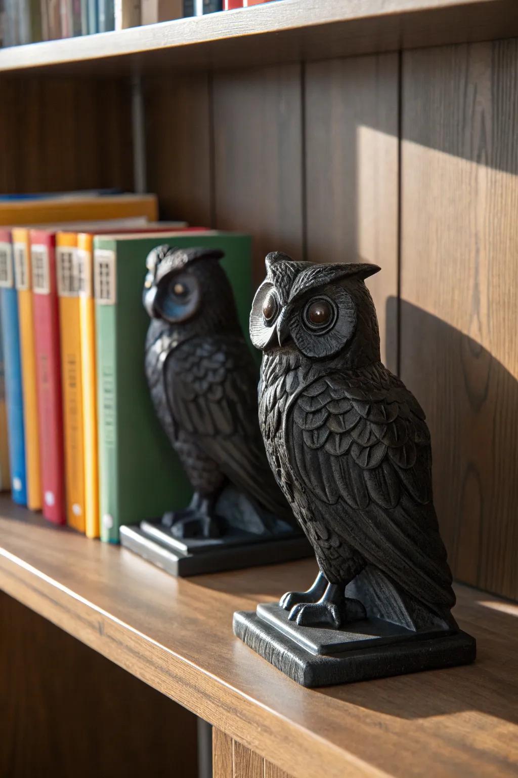 Revitalize your bookshelf with these captivating 3D-printed owl book companions that merge utility with panache.
