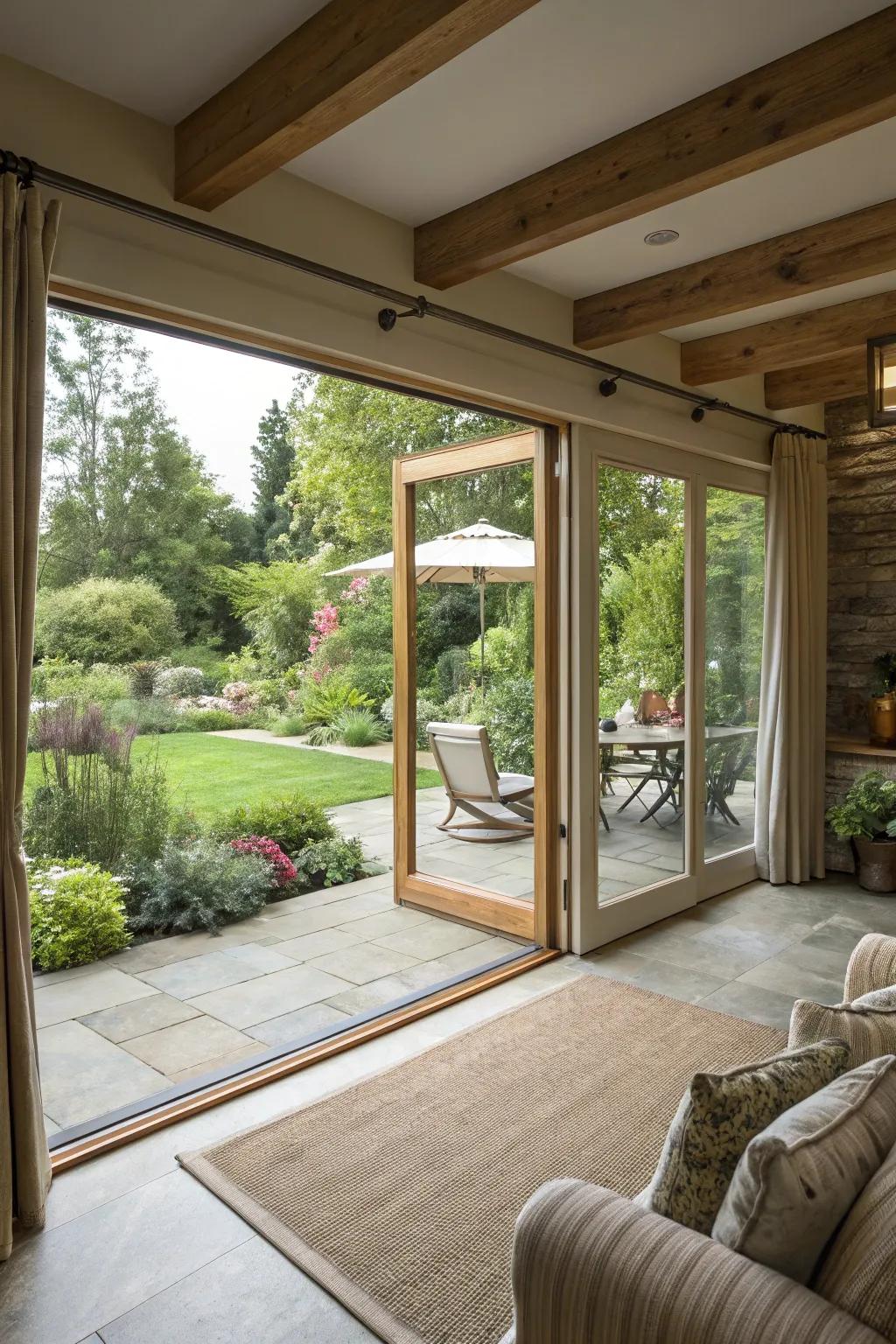A seamless shift from interior living to exterior relaxation.