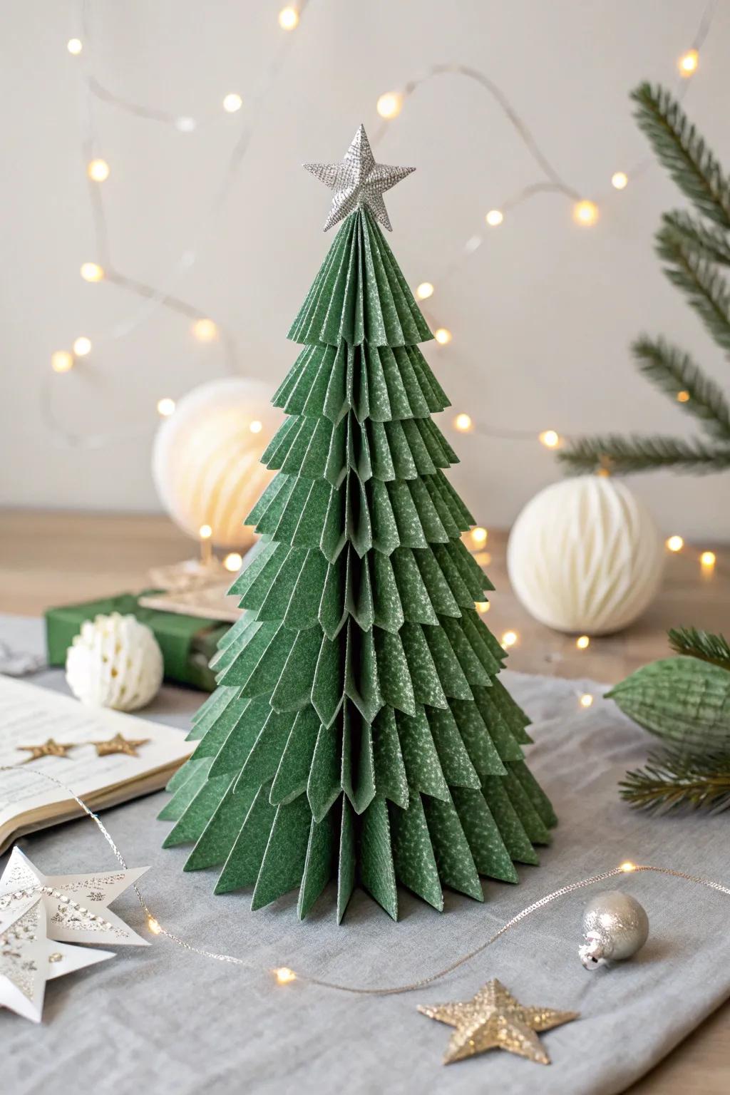 Cultivate your own whimsical holiday magic with these delightful paper holiday trees, a seamless blend of simplicity and shimmer.