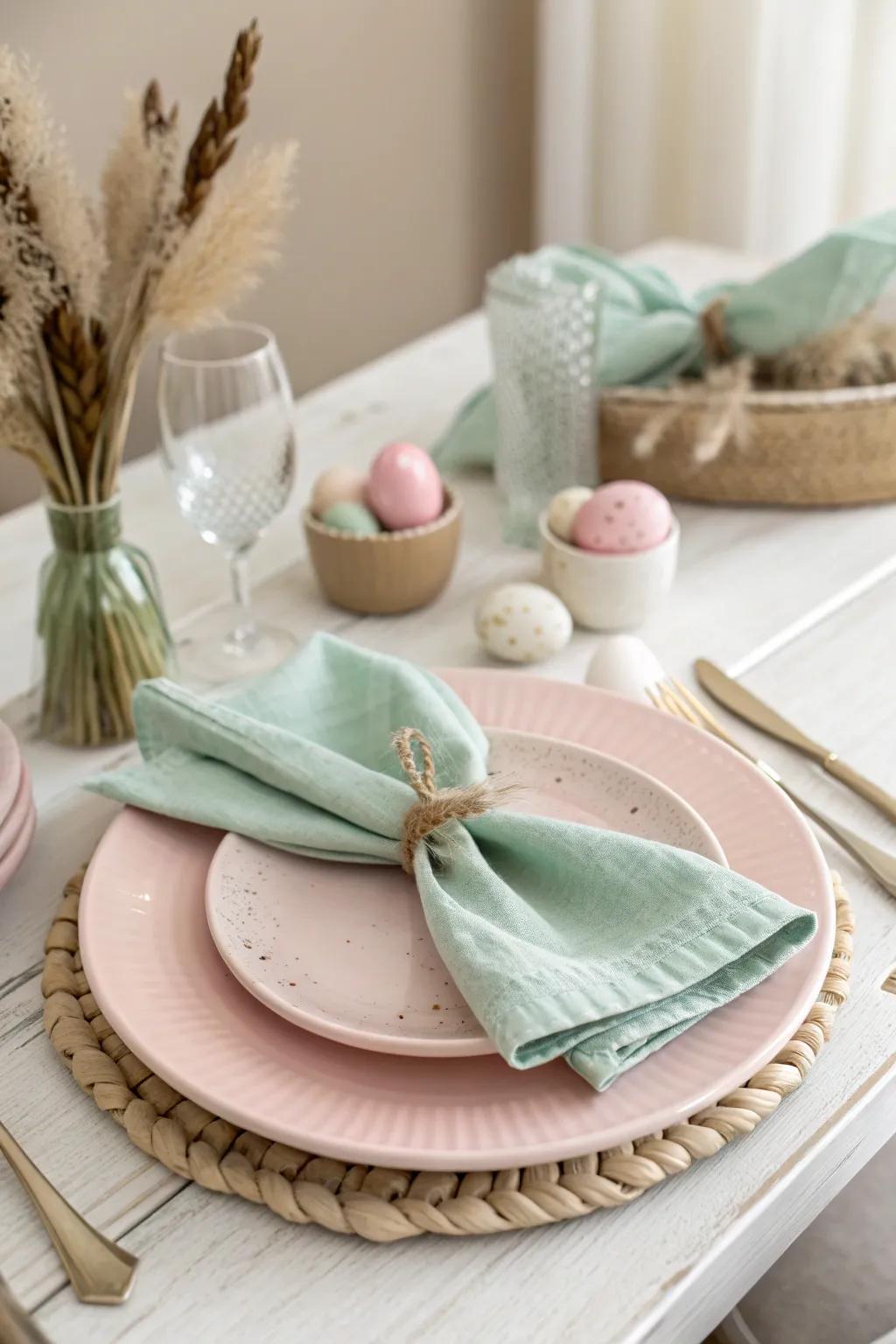 Elevate your Easter table using delicate hued elegance. 🌿✨ #ScandinavianStyle #BohoChic #EasterDecor