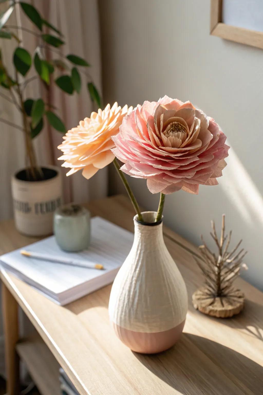 Everlasting Elegance: A Paper Bloom That Brightens Any Space.