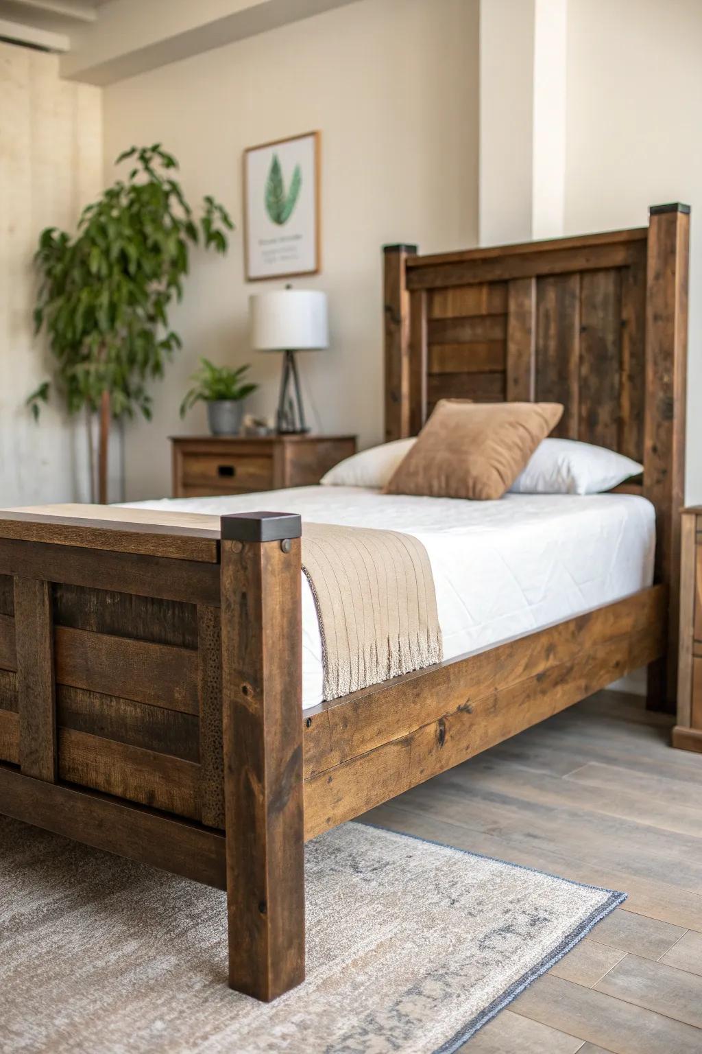 Transform your area through the timeless allure of a salvaged timber bed build.