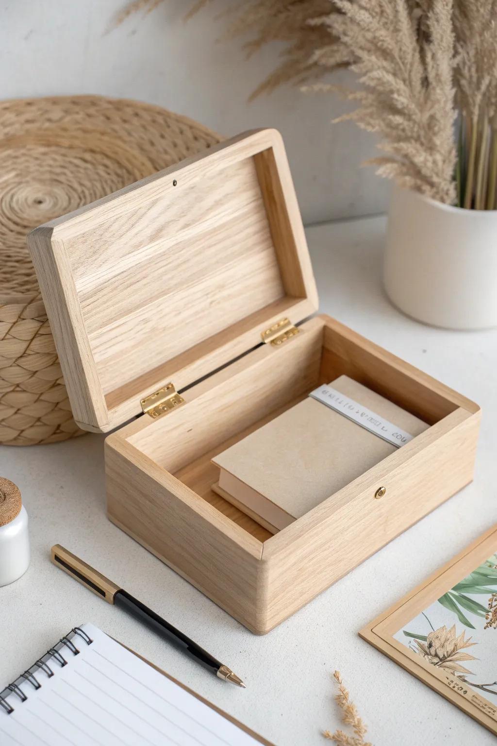 Intensify her systematization prowess with a handcrafted timber casing, where straightforwardness converges with refinement.