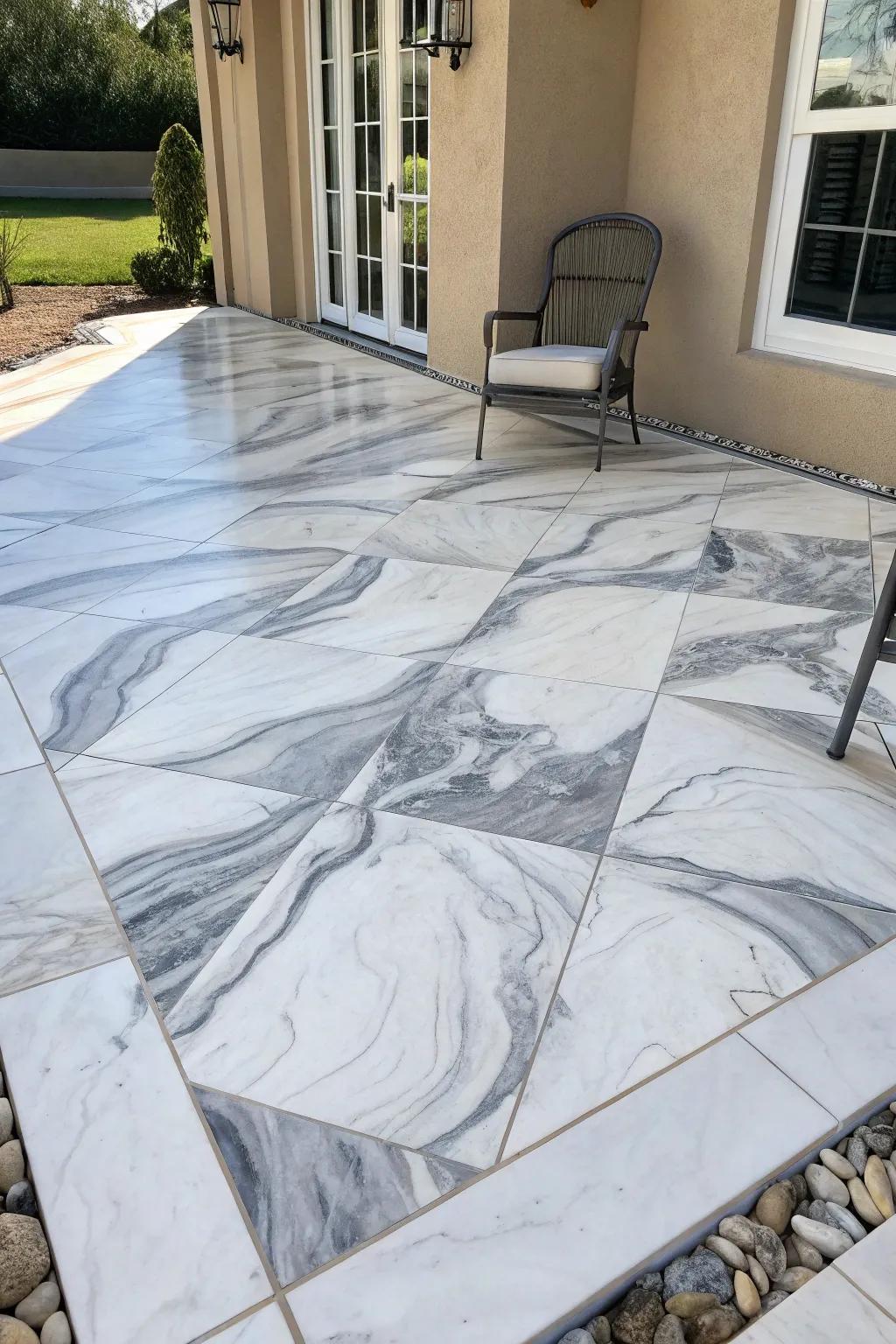 Refashion your patio with the timeless elegance of simulated stone.