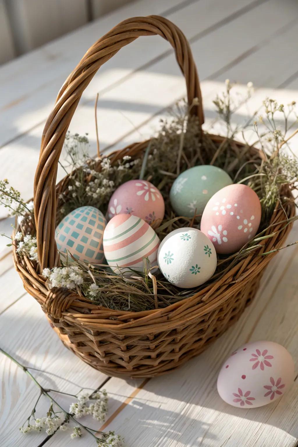 Celebrate Easter with a hint of Scandinavian simplicity and boho charm. 🌿🎨 #EasterBasket #MinimalistDecor