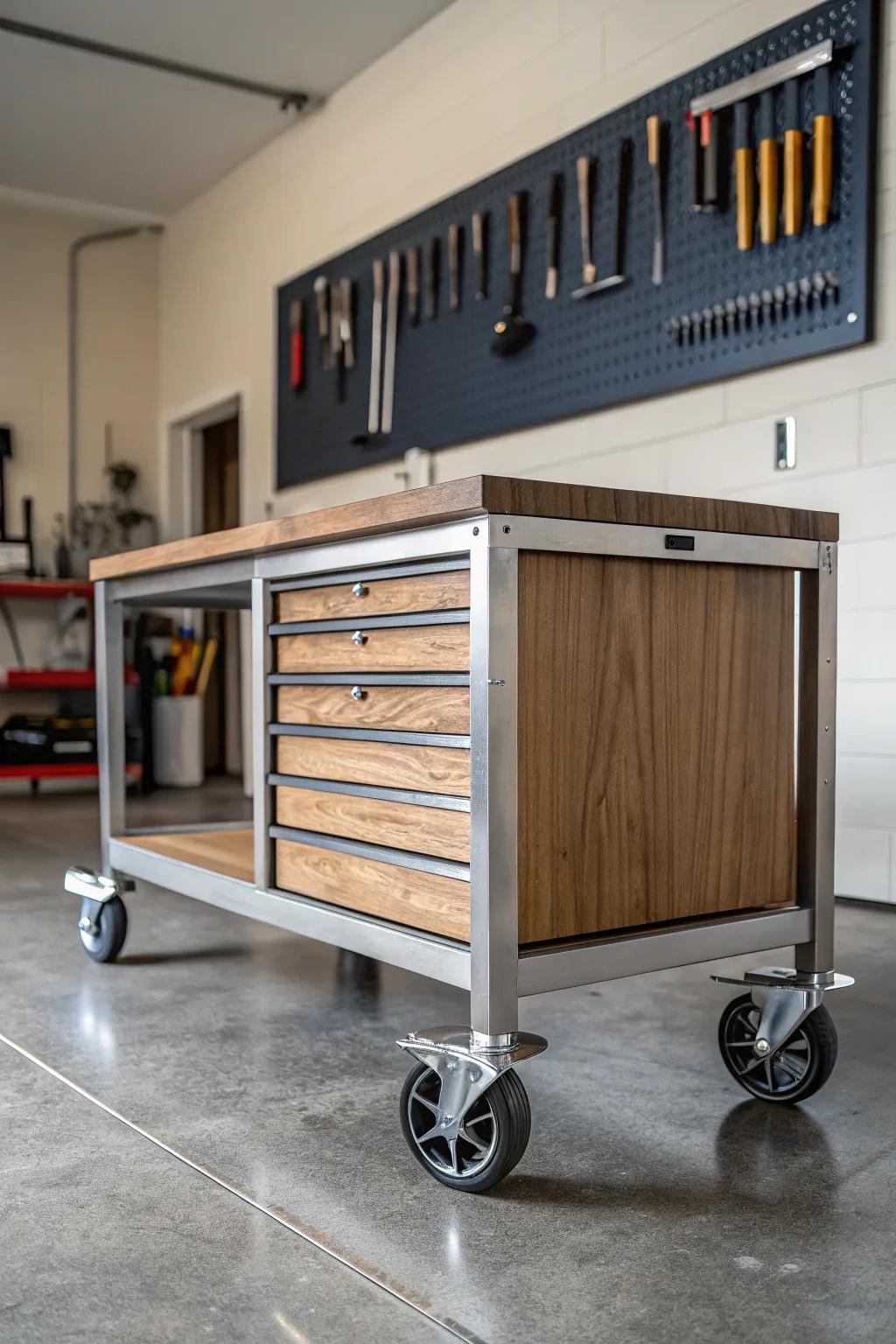 Transform your workspace with the definitive mobile workbench - where design converges with practicality.