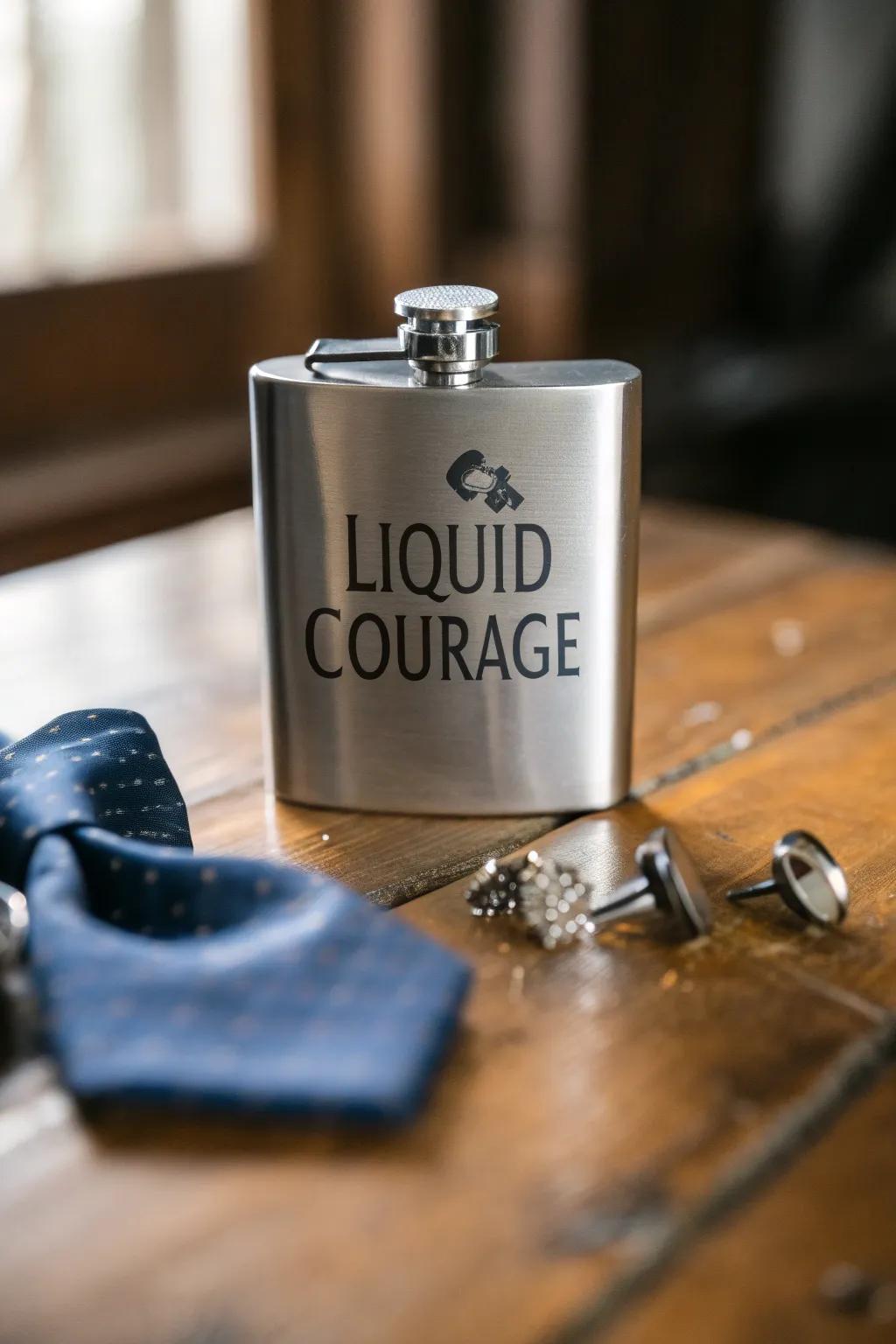 Raise a toast to friendship with a side of humor! This engraved flask is the perfect blend of style and laughter.