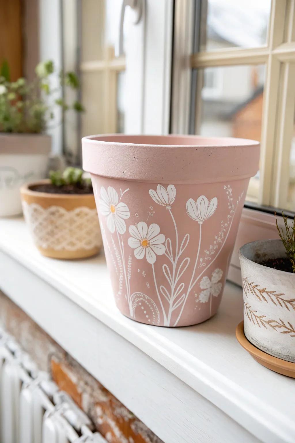Introduce a touch of personal elegance to your home with this handprint flower pot—perfect for Mother's Day gifting!