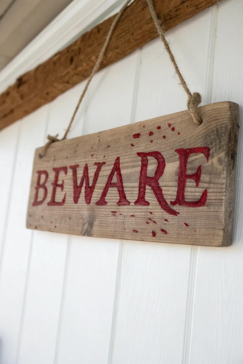 Revamp your space through a dash of spooky grace via handcrafted forewarning notices. 🎨🔮 #SimpleCharm #HauntedHouseAesthetic