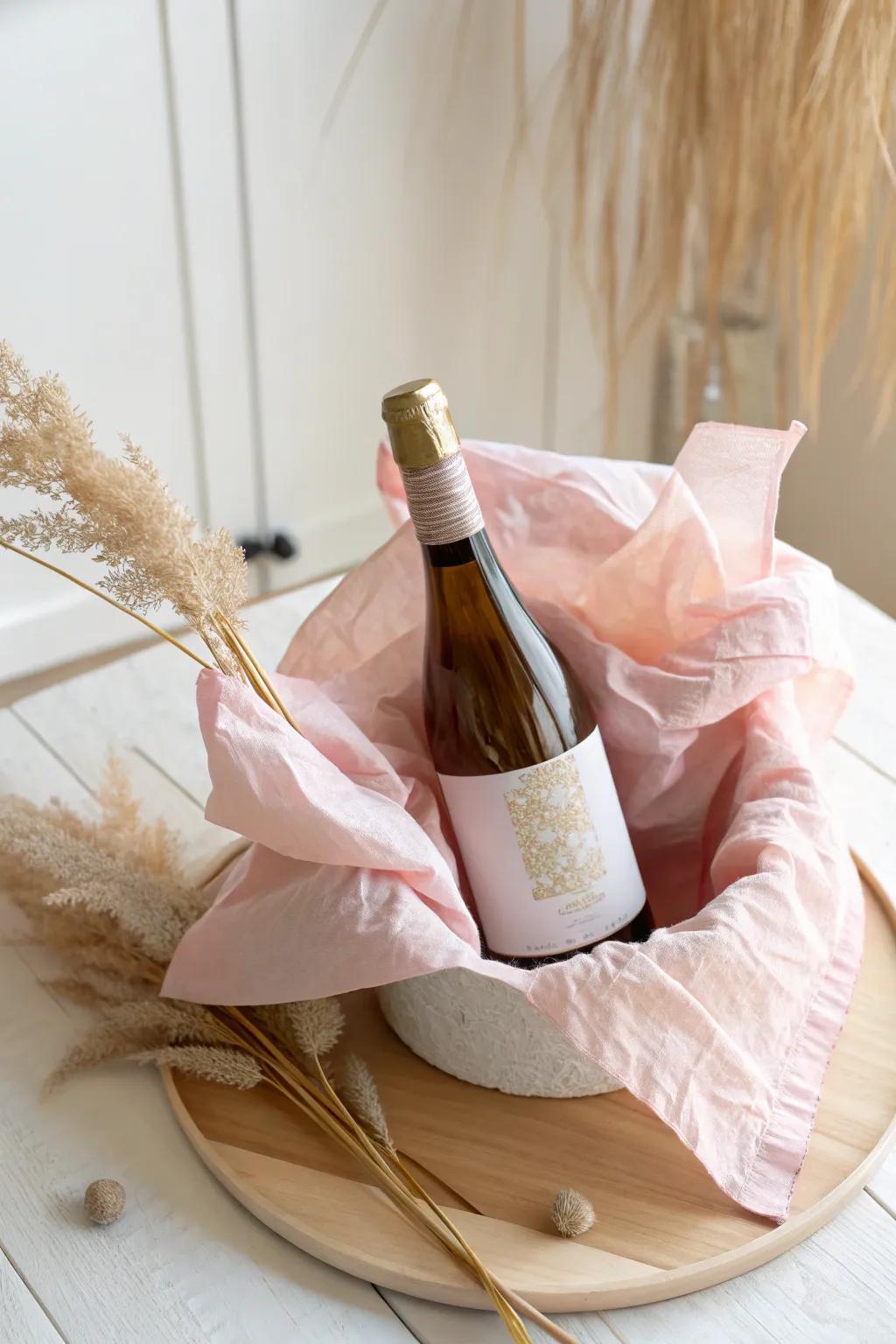 Enhance your gifting through the loving touch of soft paper material tying.