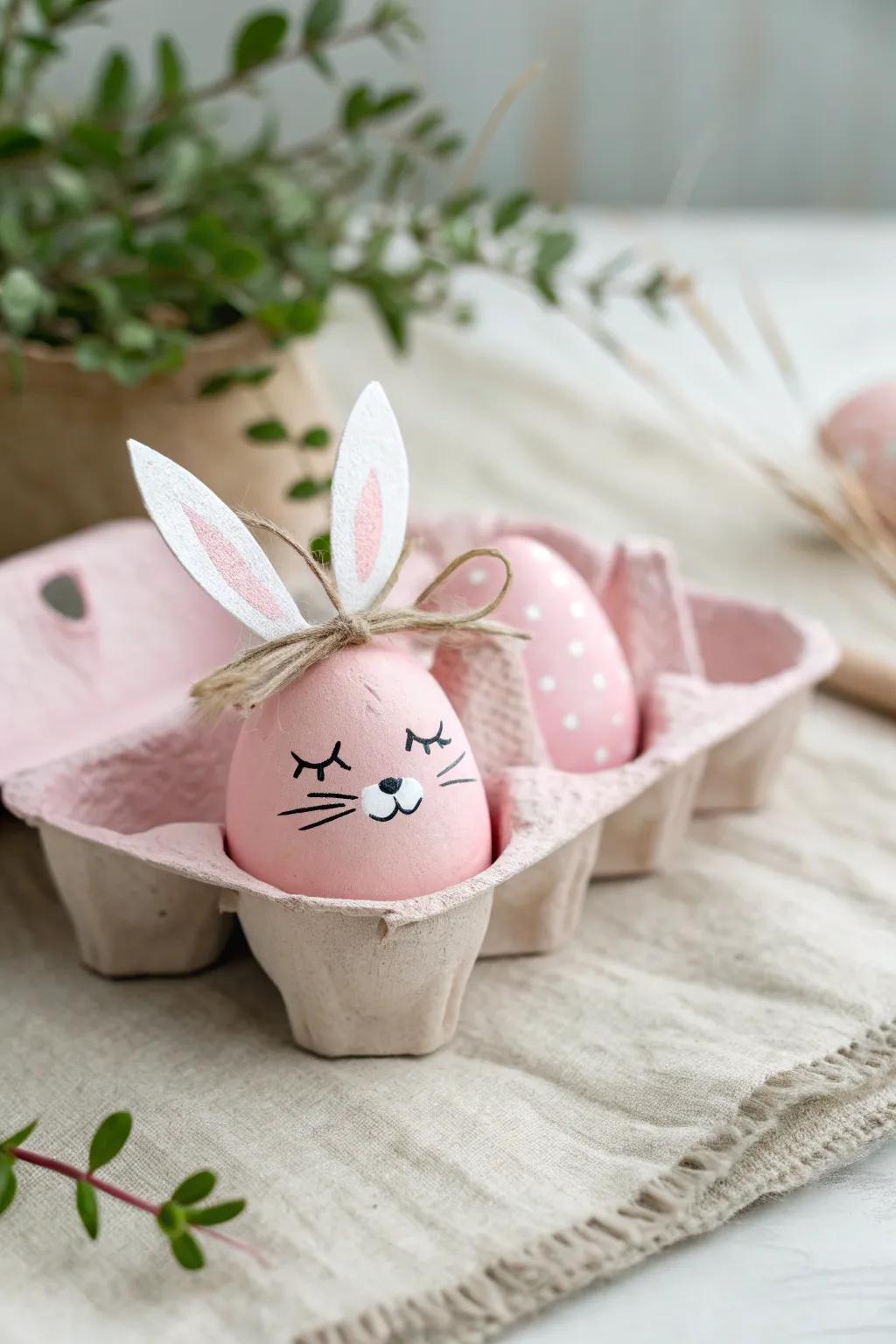 Transform mundane cellular cartons into elating vernal entities imbued with a touch of quirkiness. 🌸🐰