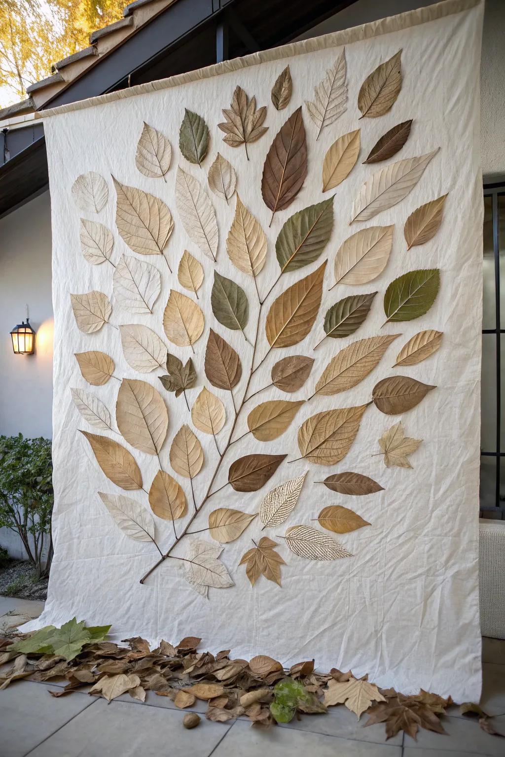 Uncover the composition of nature with this breathtaking abstract foliage display, where simplicity converges with inventiveness.