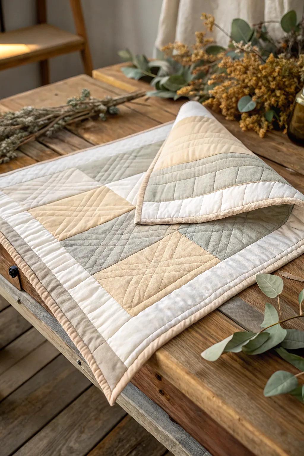 Discover the elegance of straight-line simplicity in quilting—where modern meets minimalism.