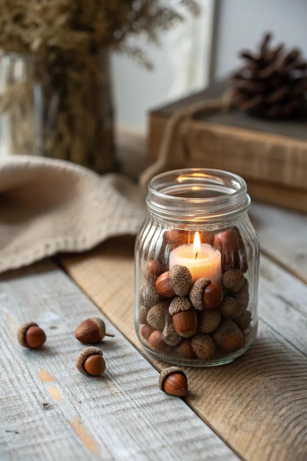 Cherish the season's spell through this unpretentious yet magnificent hard seed centerpiece, ideally suited for contributing a nuance of the great outdoors to your domicile ornamentation.