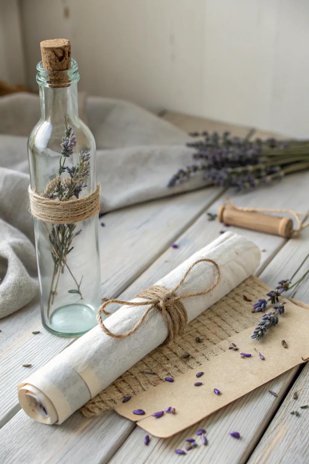 Preserve cherished family recipes in refined style with a bottled message, melding heritage with minimalist sophistication.